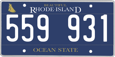 RI license plate 559931