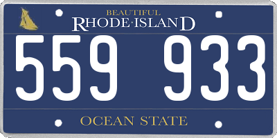 RI license plate 559933