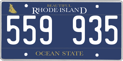RI license plate 559935