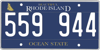 RI license plate 559944