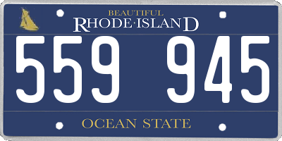 RI license plate 559945