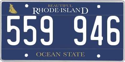 RI license plate 559946