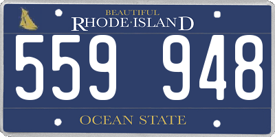 RI license plate 559948