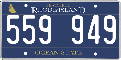 RI license plate 559949