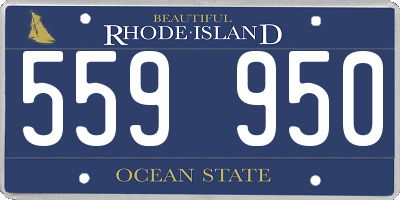 RI license plate 559950