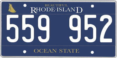 RI license plate 559952