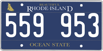 RI license plate 559953