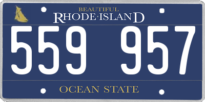 RI license plate 559957