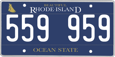 RI license plate 559959