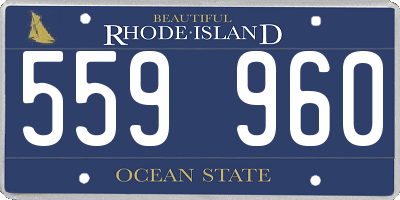 RI license plate 559960