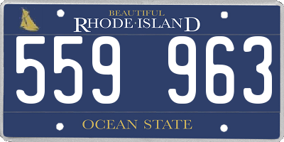 RI license plate 559963