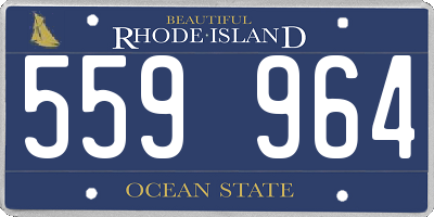 RI license plate 559964