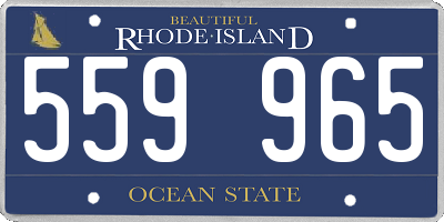 RI license plate 559965