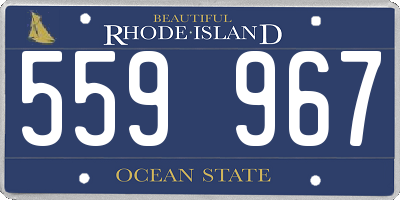RI license plate 559967