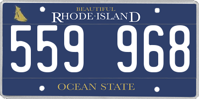 RI license plate 559968