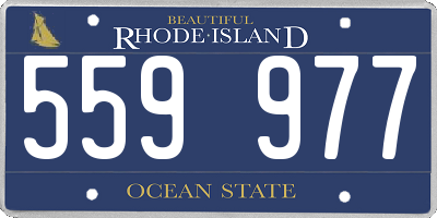 RI license plate 559977