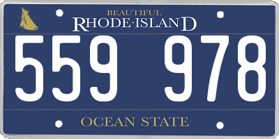RI license plate 559978