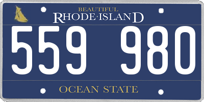 RI license plate 559980