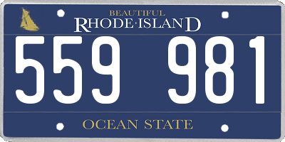 RI license plate 559981