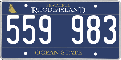 RI license plate 559983