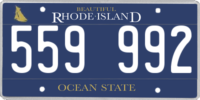 RI license plate 559992
