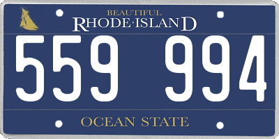 RI license plate 559994