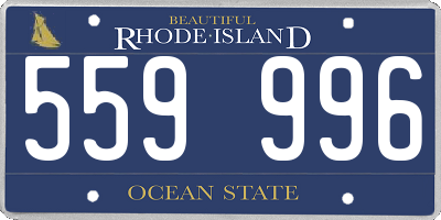 RI license plate 559996