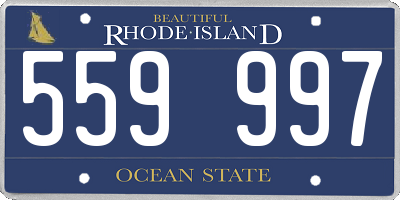 RI license plate 559997