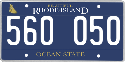 RI license plate 560050