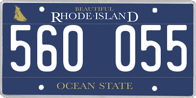 RI license plate 560055