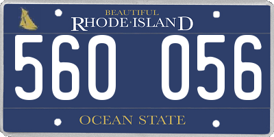 RI license plate 560056