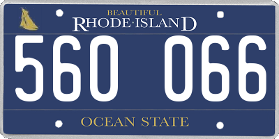 RI license plate 560066