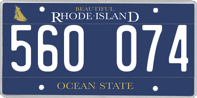 RI license plate 560074
