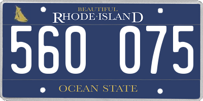 RI license plate 560075
