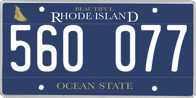 RI license plate 560077