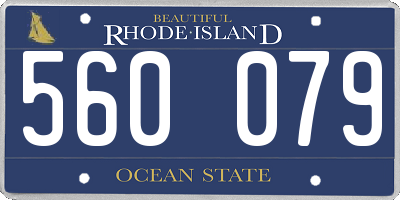 RI license plate 560079
