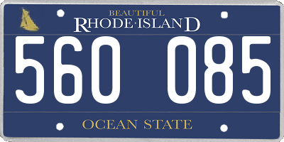 RI license plate 560085