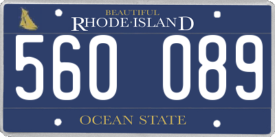 RI license plate 560089