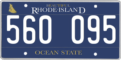 RI license plate 560095