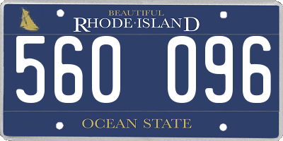 RI license plate 560096
