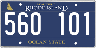 RI license plate 560101