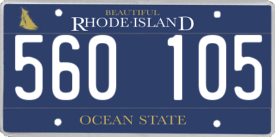 RI license plate 560105