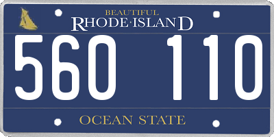 RI license plate 560110