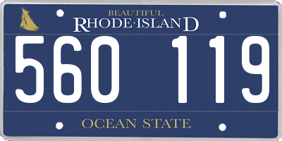 RI license plate 560119