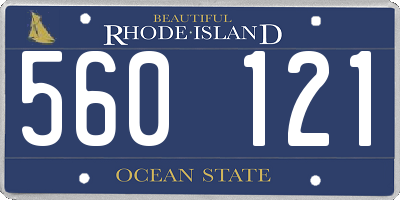 RI license plate 560121