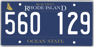 RI license plate 560129