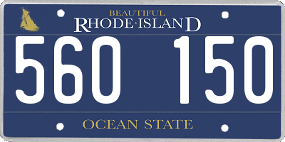 RI license plate 560150
