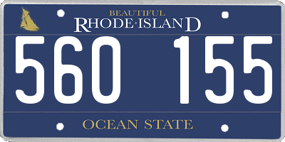 RI license plate 560155