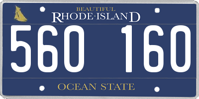 RI license plate 560160