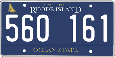 RI license plate 560161